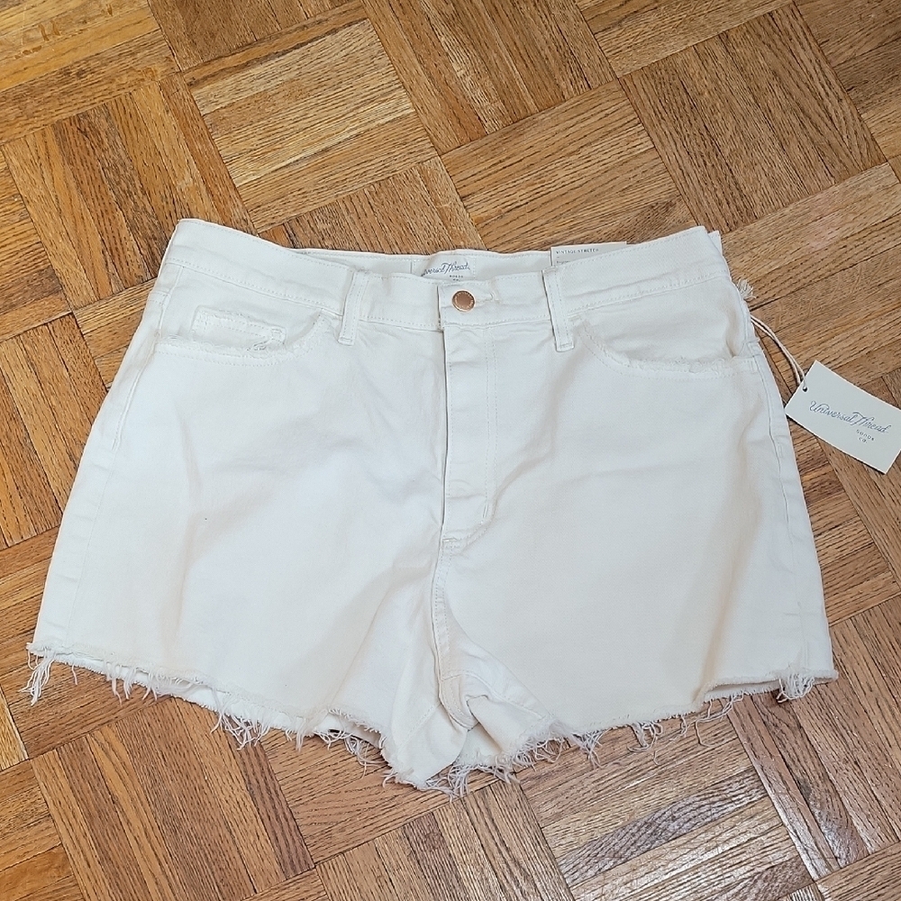 Universal Thread High Rise Frayed Hem Denim Shorts SIZE 12 NWT